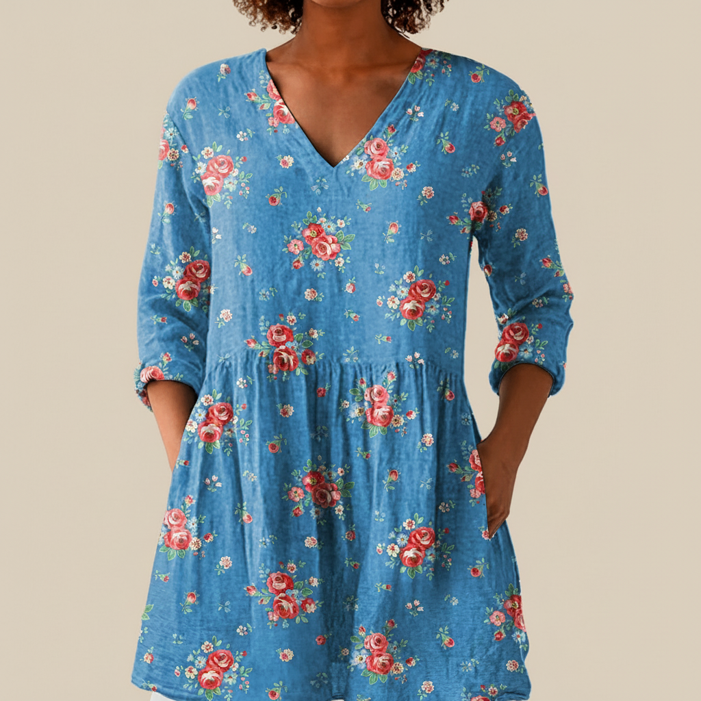 Ayla | Long Printed Blouse