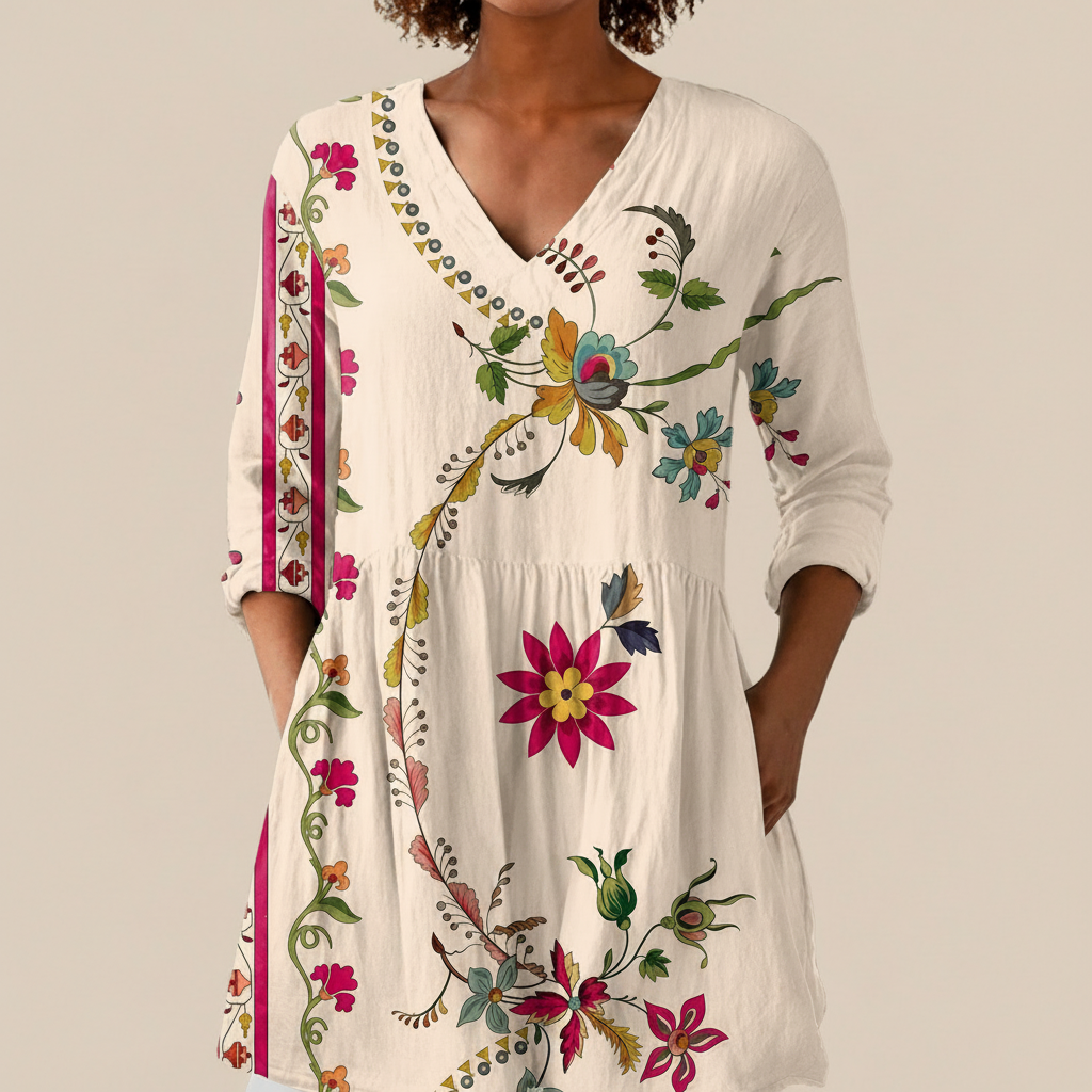 Aria | Long Printed Blouse