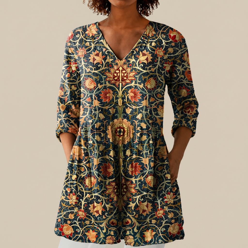 Liora | Long Printed Blouse