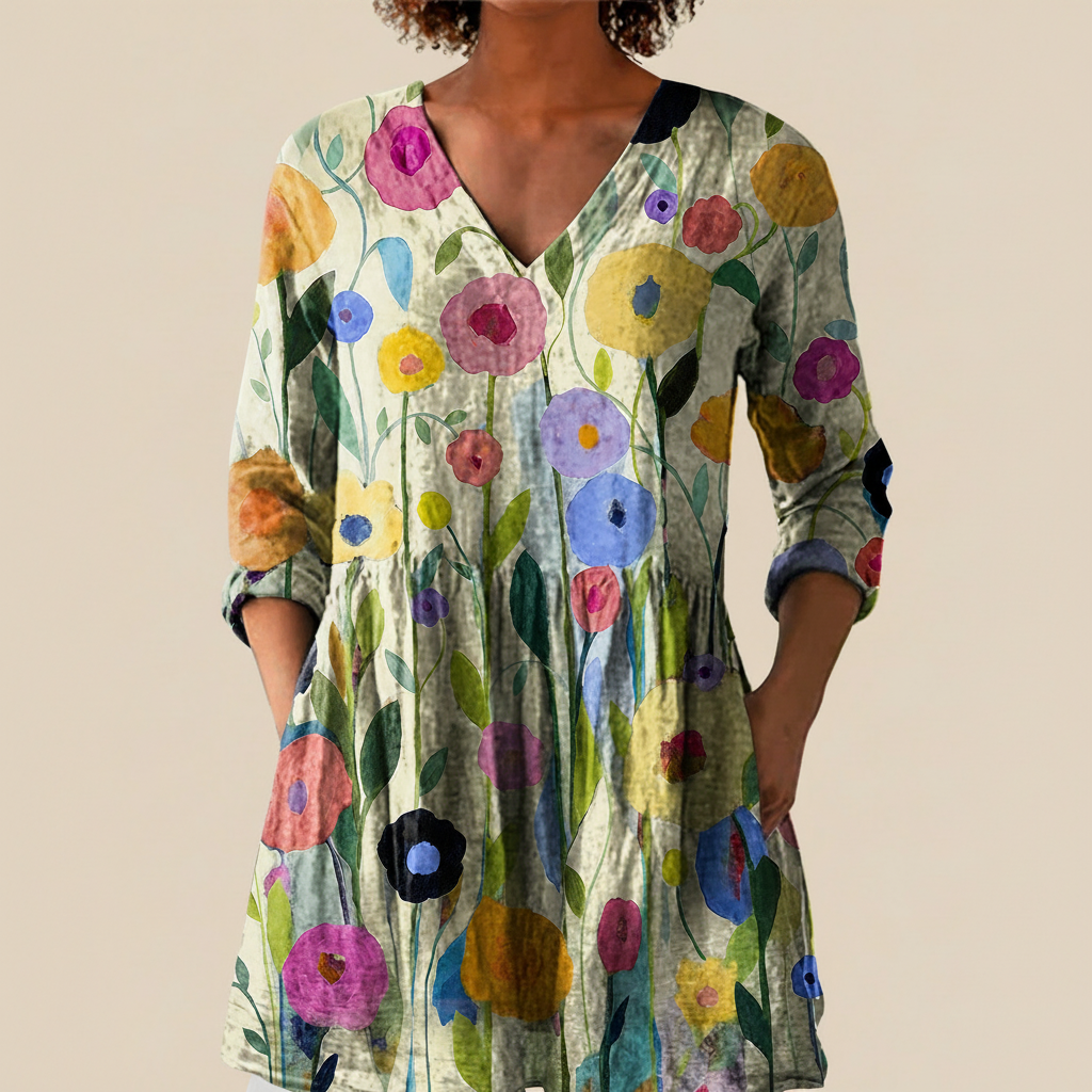 Remi | Long Printed Blouse