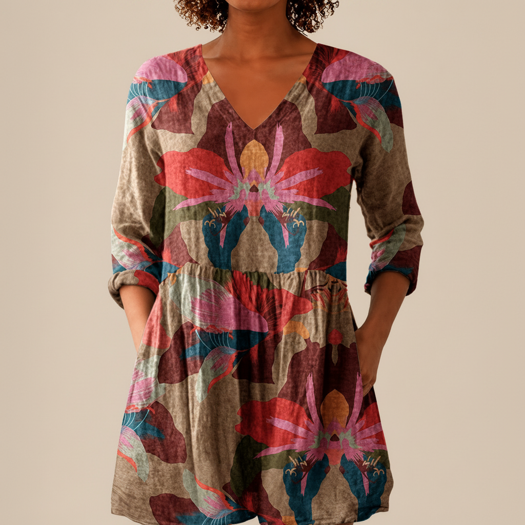 Alina | Long Printed Blouse