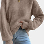 Mae | Crew Neck Jumper with Puff Sleeves