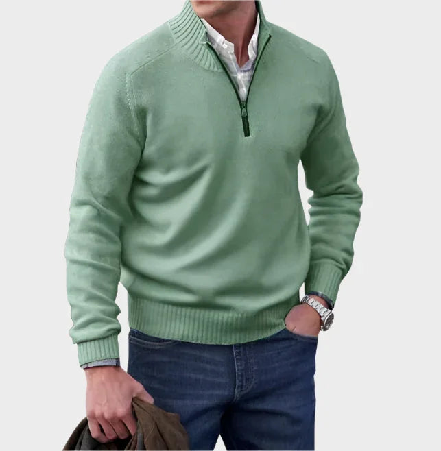 Malik | Elegant Zip-Up Jumper