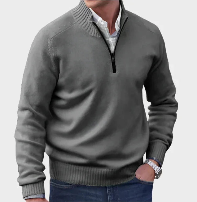 Malik | Elegant Zip-Up Jumper