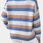 Camille | Oversized Crew Neck Striped Jumper