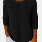 Lúa | Warm and feminine jumper with a bow
