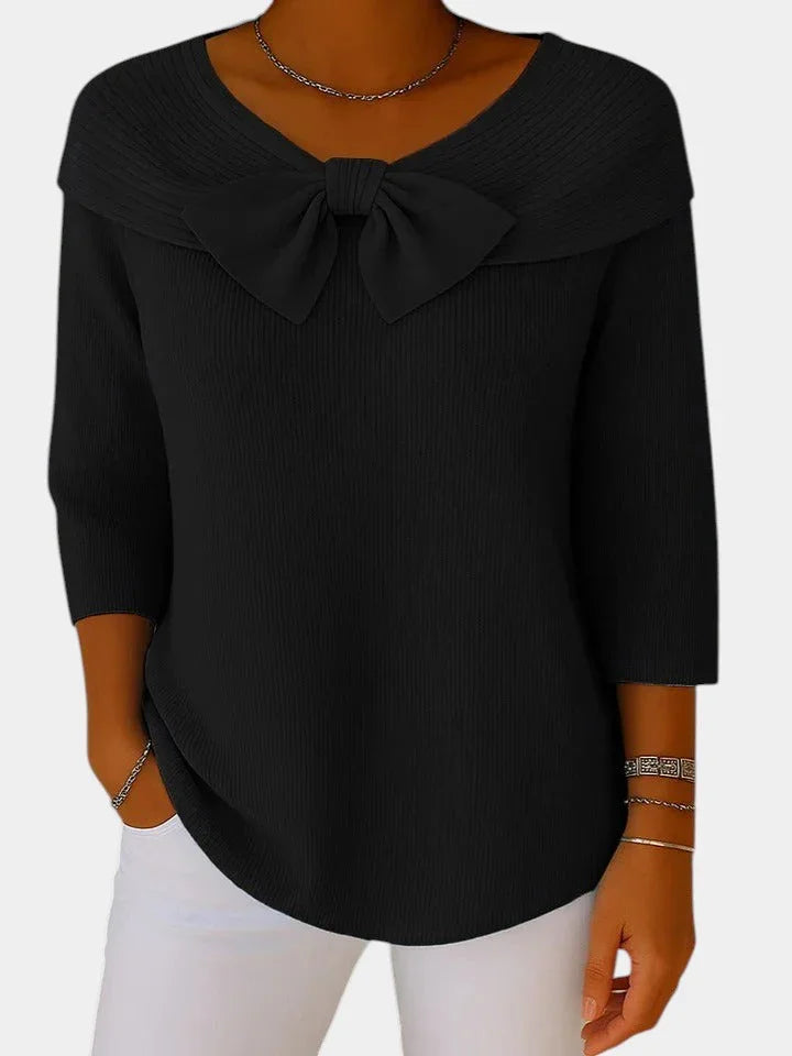 Lúa | Warm and feminine jumper with a bow