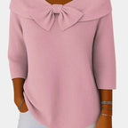 Lúa | Warm and feminine jumper with a bow