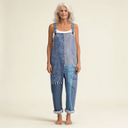 Isaline | Elegant Graphic Blue Patchwork Jumpsuit - Eleanor York