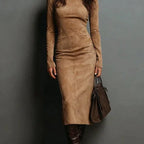 Sara | Velvet Midi Dress