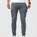 Denim | Elastic Cargo Trousers