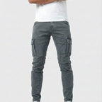 Denim | Elastic Cargo Trousers