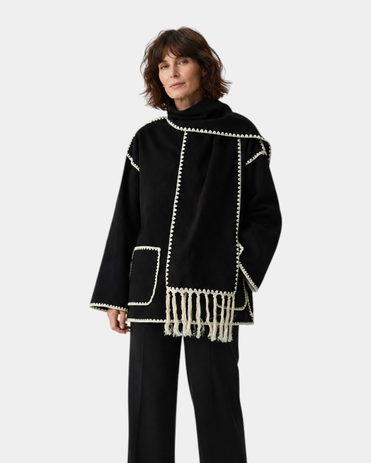 Livéanne | Tailored Jacket with Matching Scarf