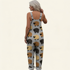 Amandine | Soft Rustic Sheep-Print Jumpsuit