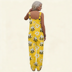 Solène | Radiant Spring Bee-Print Jumpsuit