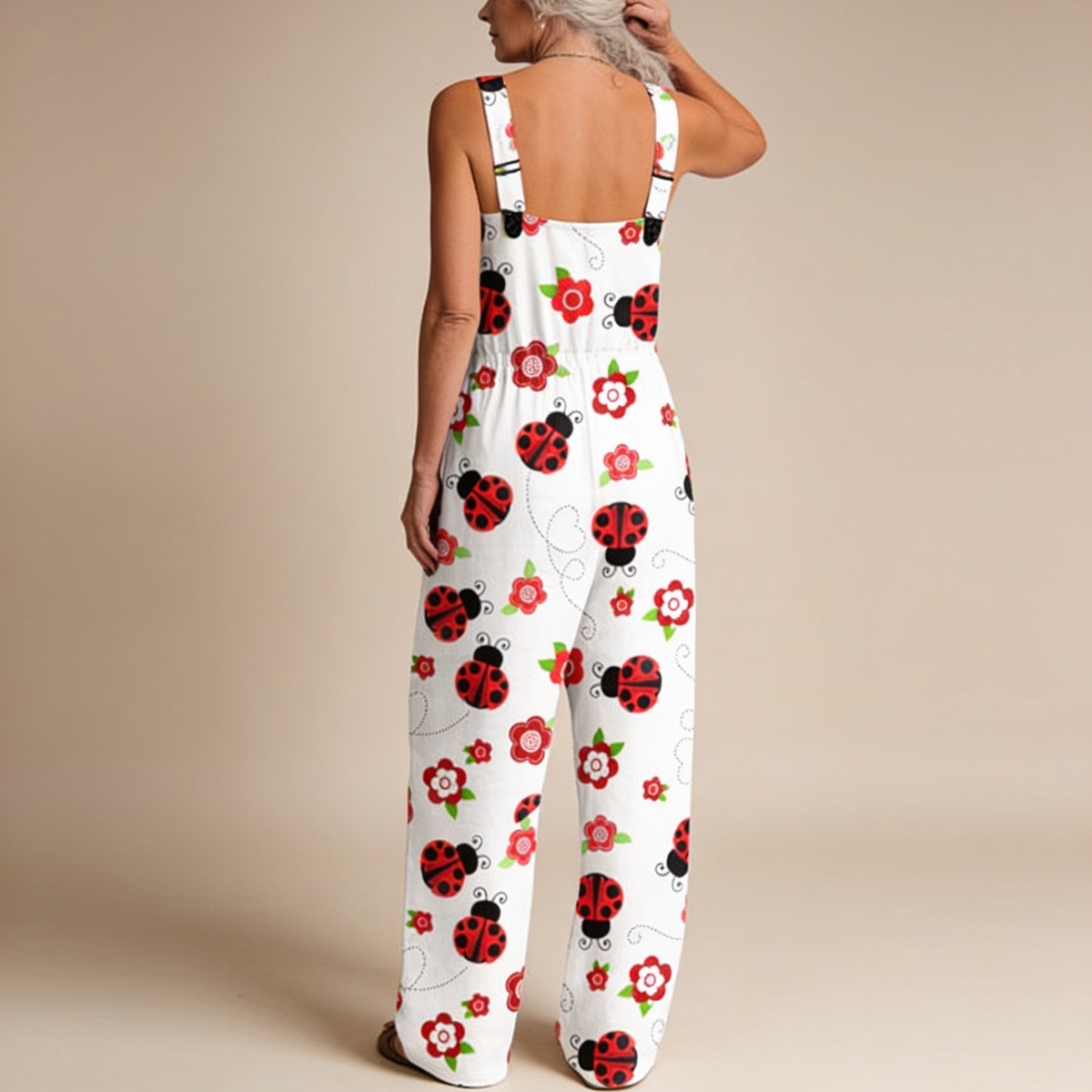 Gabrielle | Bright Country Ladybird-Print Jumpsuit