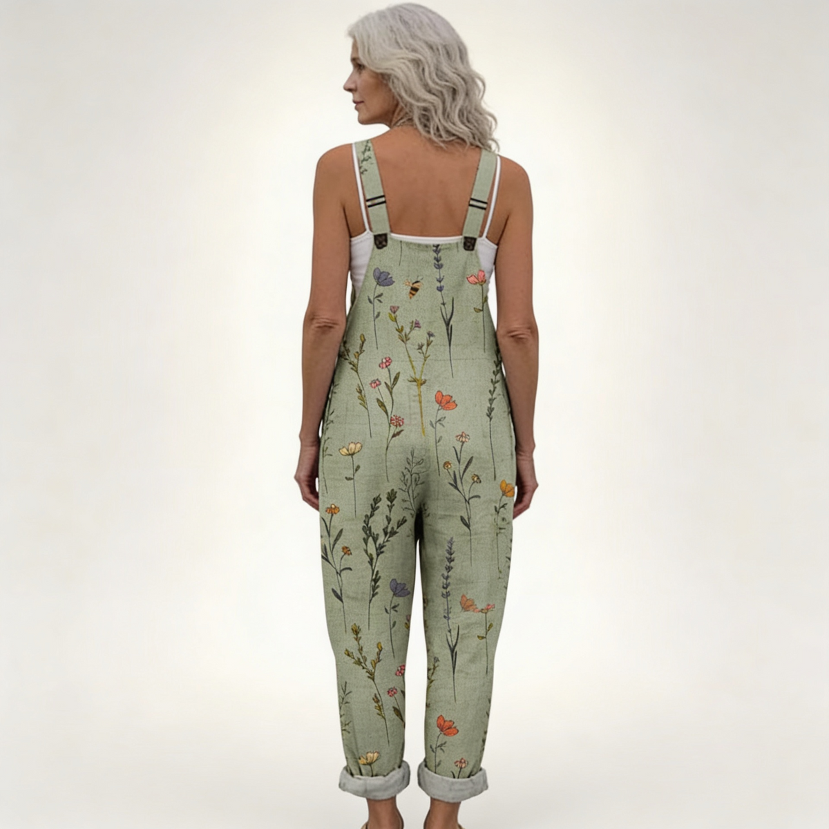 Claire | Bright Country Sage Floral Jumpsuit