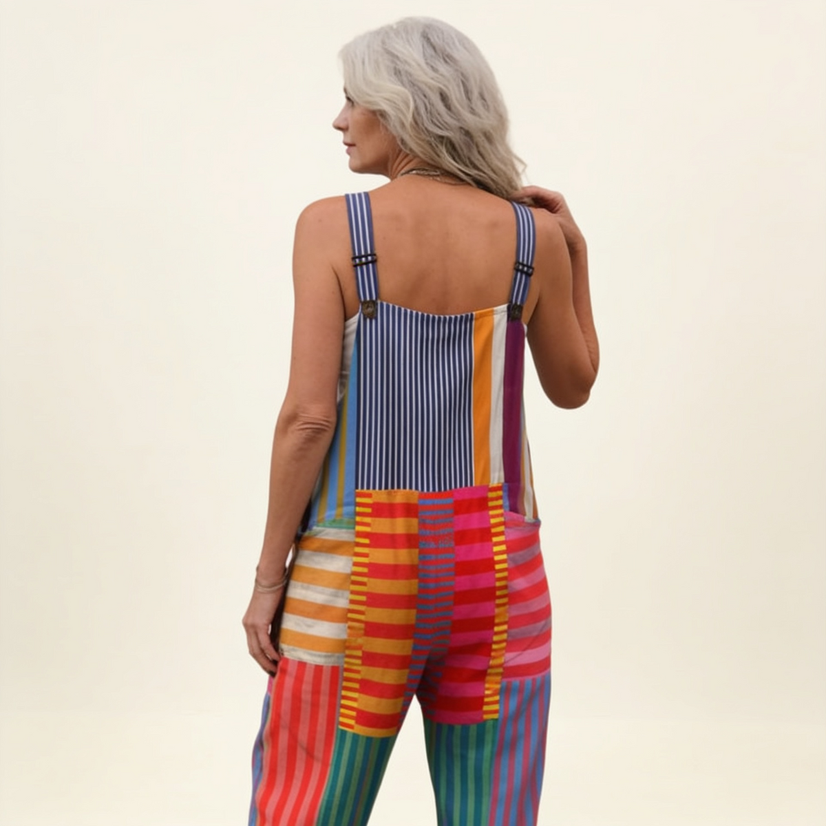 Manon | Bright Artistic Striped Jumpsuit