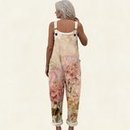 Elise | Bright Pastel Bohemian Floral Jumpsuit