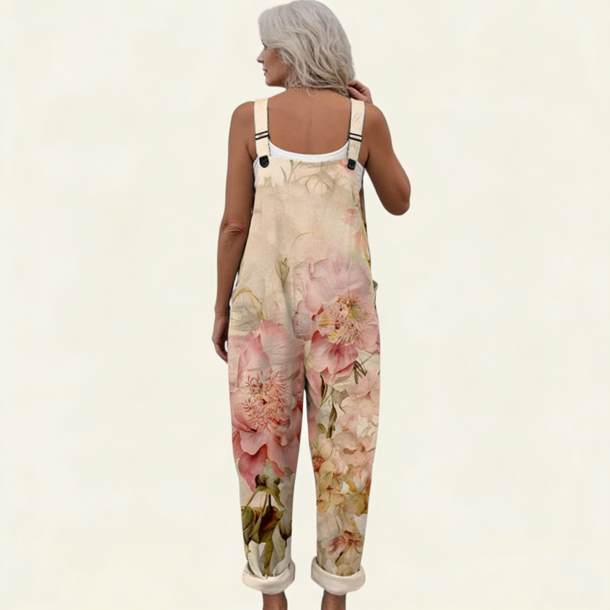 Elise | Bright Pastel Bohemian Floral Jumpsuit