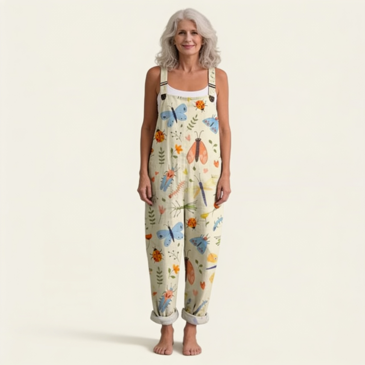 Mélisande | Bright Delicate Nature-Print Jumpsuit