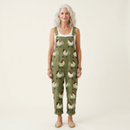 Lucienne | Natural Country Cockerel-Print Jumpsuit