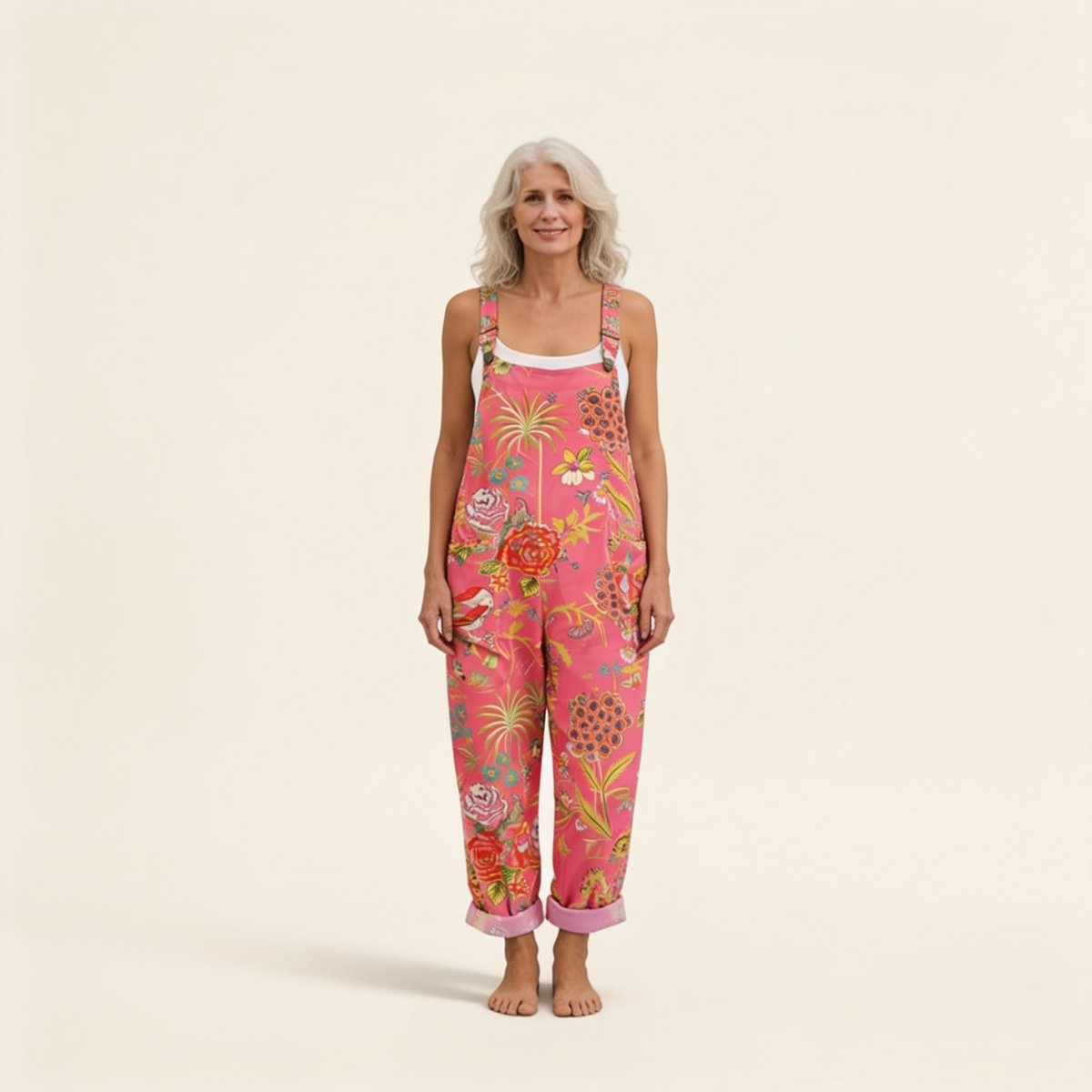 Isaline | Vibrant Tropical Floral Jumpsuit