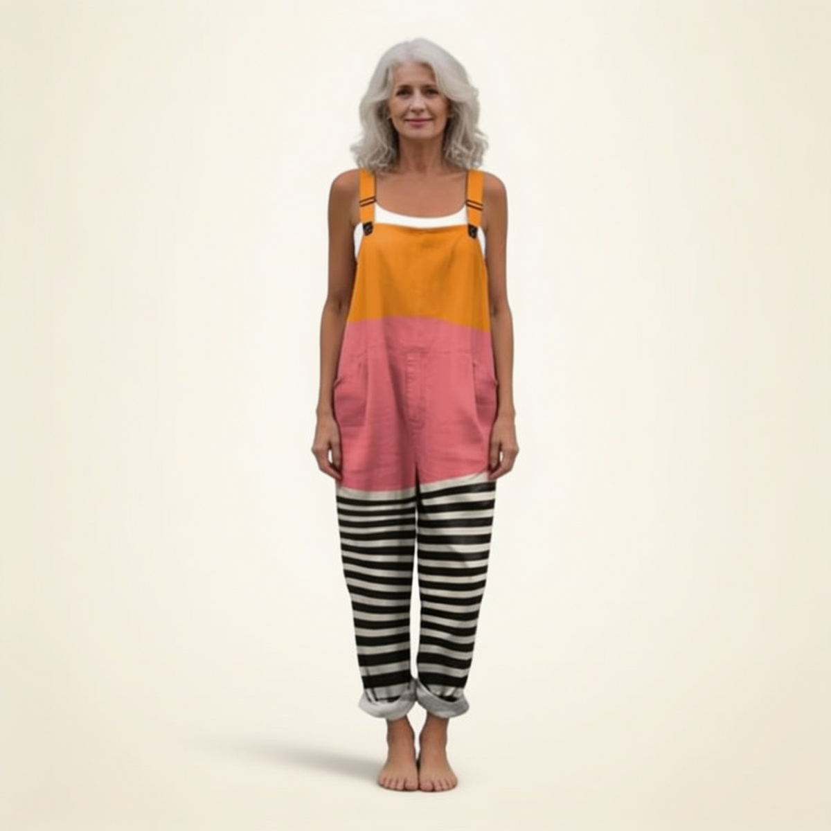 Isaline | Modern Sunlit Colour-Block Jumpsuit