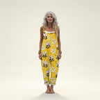 Solène | Radiant Spring Bee-Print Jumpsuit