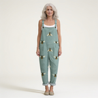Solène | Fresh Nature-Inspired Bee-Print Jumpsuit