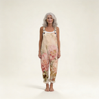 Elise | Bright Pastel Bohemian Floral Jumpsuit