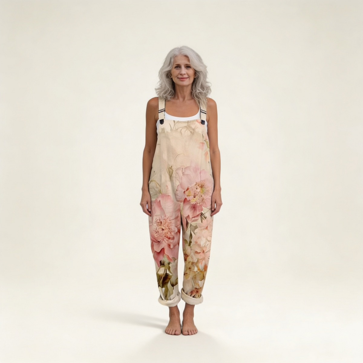 Elise | Bright Pastel Bohemian Floral Jumpsuit