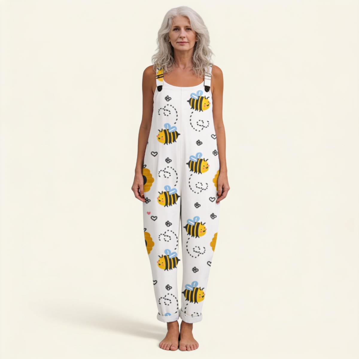 Victoire | Bright Country Bee-Print Jumpsuit