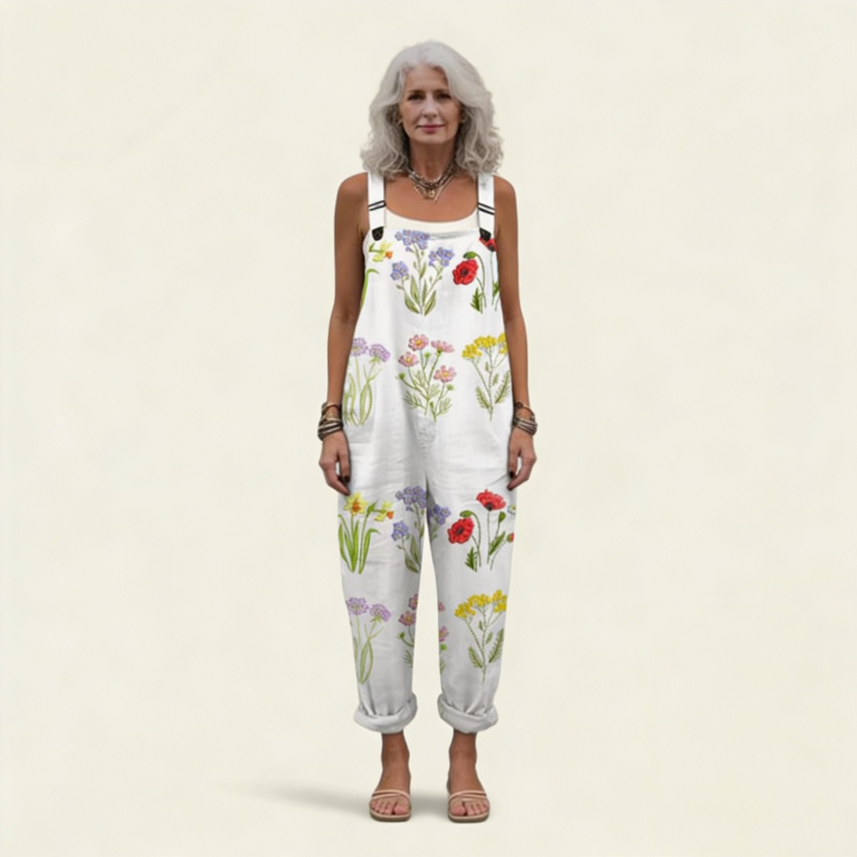 Élodie | Bright Bohemian Wildflower Jumpsuit