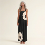 Amandine | Elegant Contrast Bohemian Floral Jumpsuit