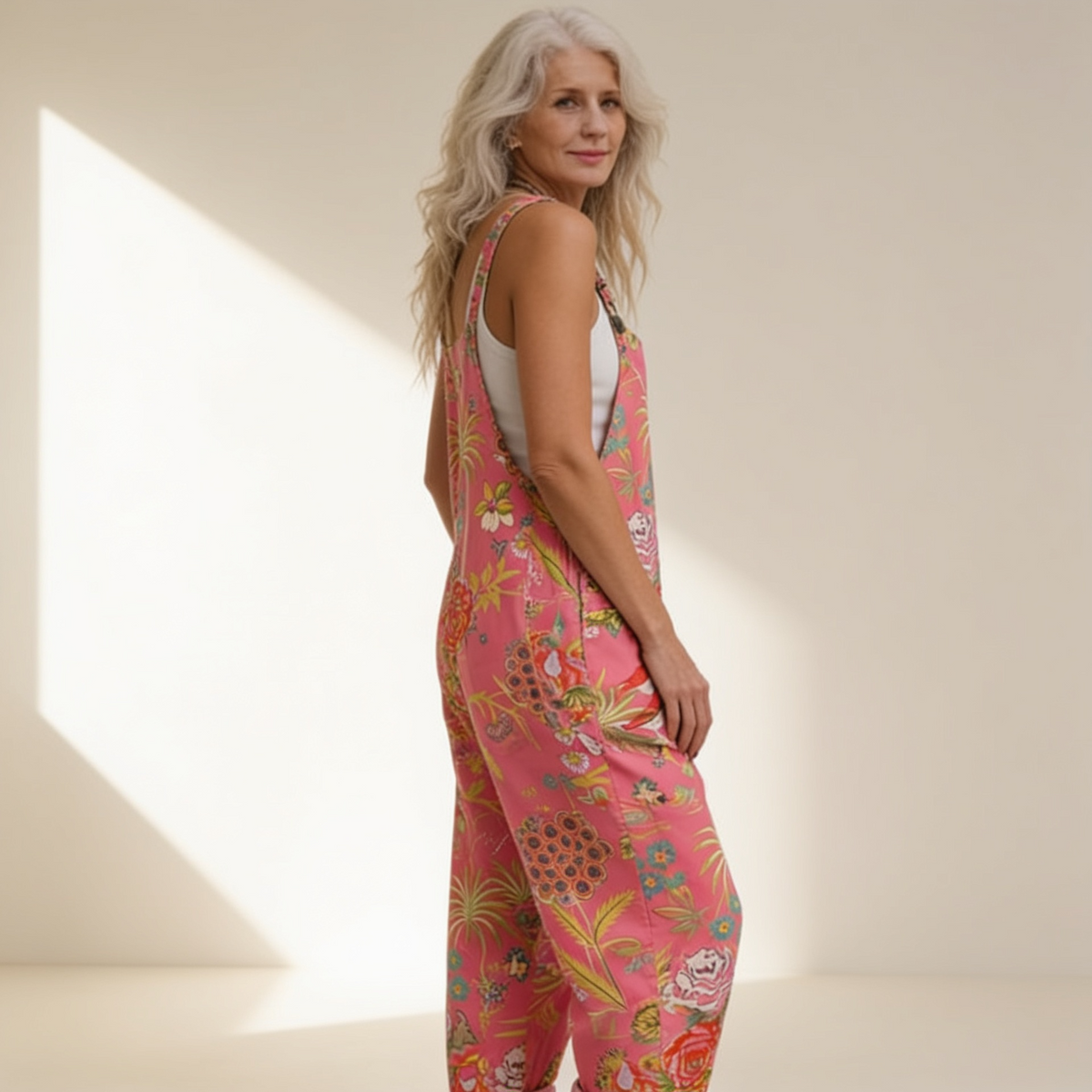 Isaline | Vibrant Tropical Floral Jumpsuit
