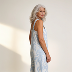 Anaïs | Bright Minimal Azure Leaf-Print Jumpsuit
