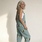 Solène | Fresh Nature-Inspired Bee-Print Jumpsuit