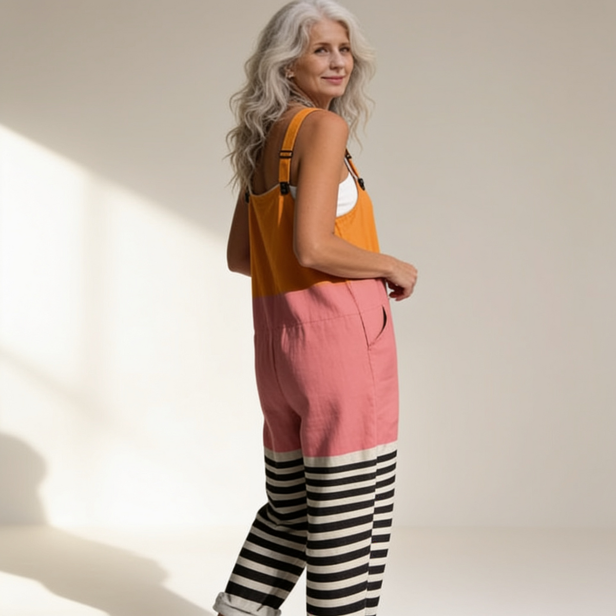 Isaline | Modern Sunlit Colour-Block Jumpsuit
