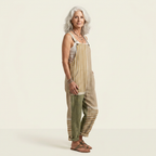 Juliette | Bright Minimal Natural-Stripe Jumpsuit