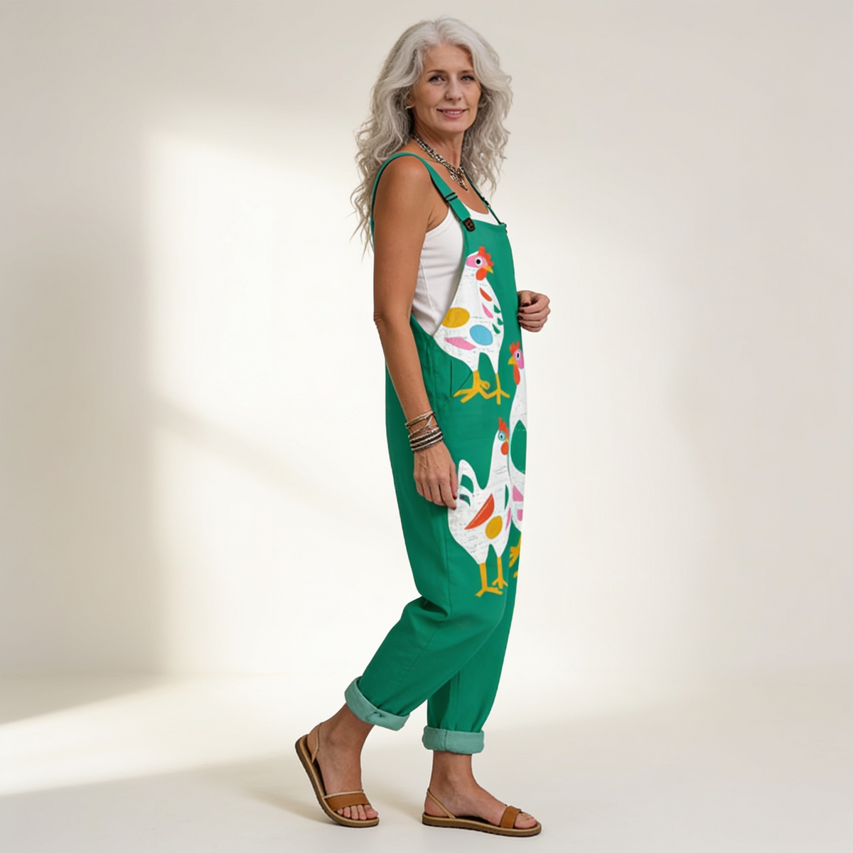 Apolline | Bright Playful Meadow Green Jumpsuit