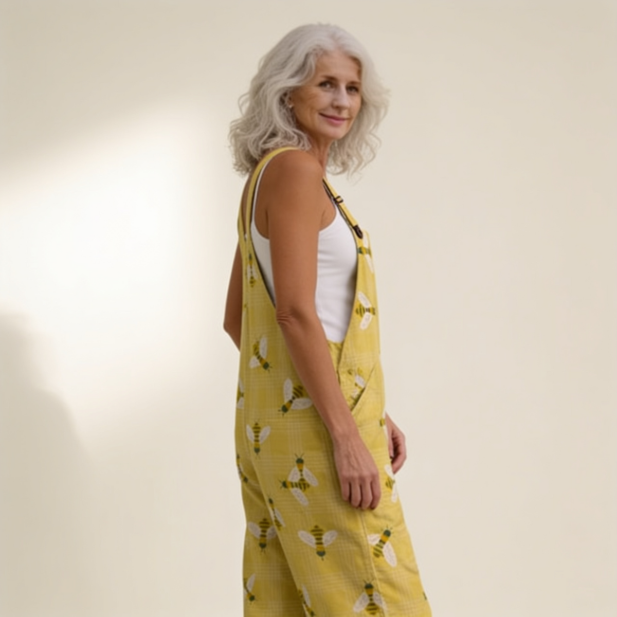 Élodie | Bright Sunlit Bee-Print Jumpsuit