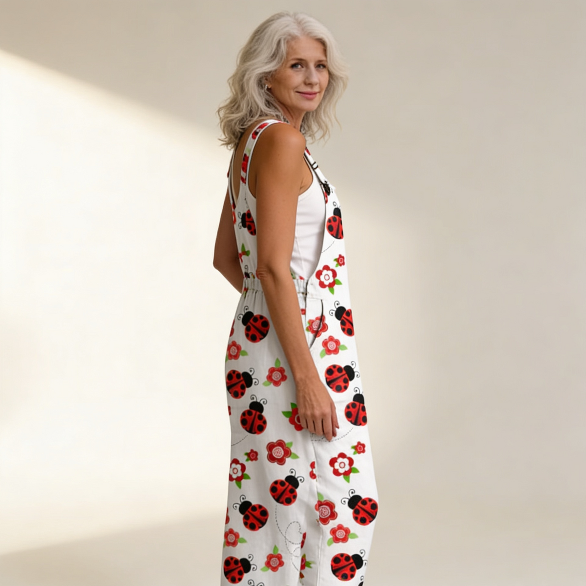 Gabrielle | Bright Country Ladybird-Print Jumpsuit