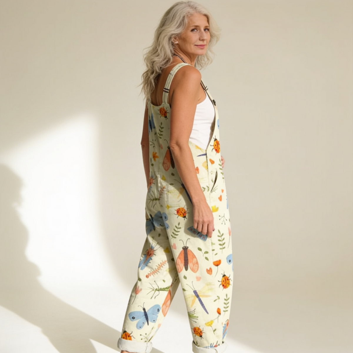 Mélisande | Bright Delicate Nature-Print Jumpsuit