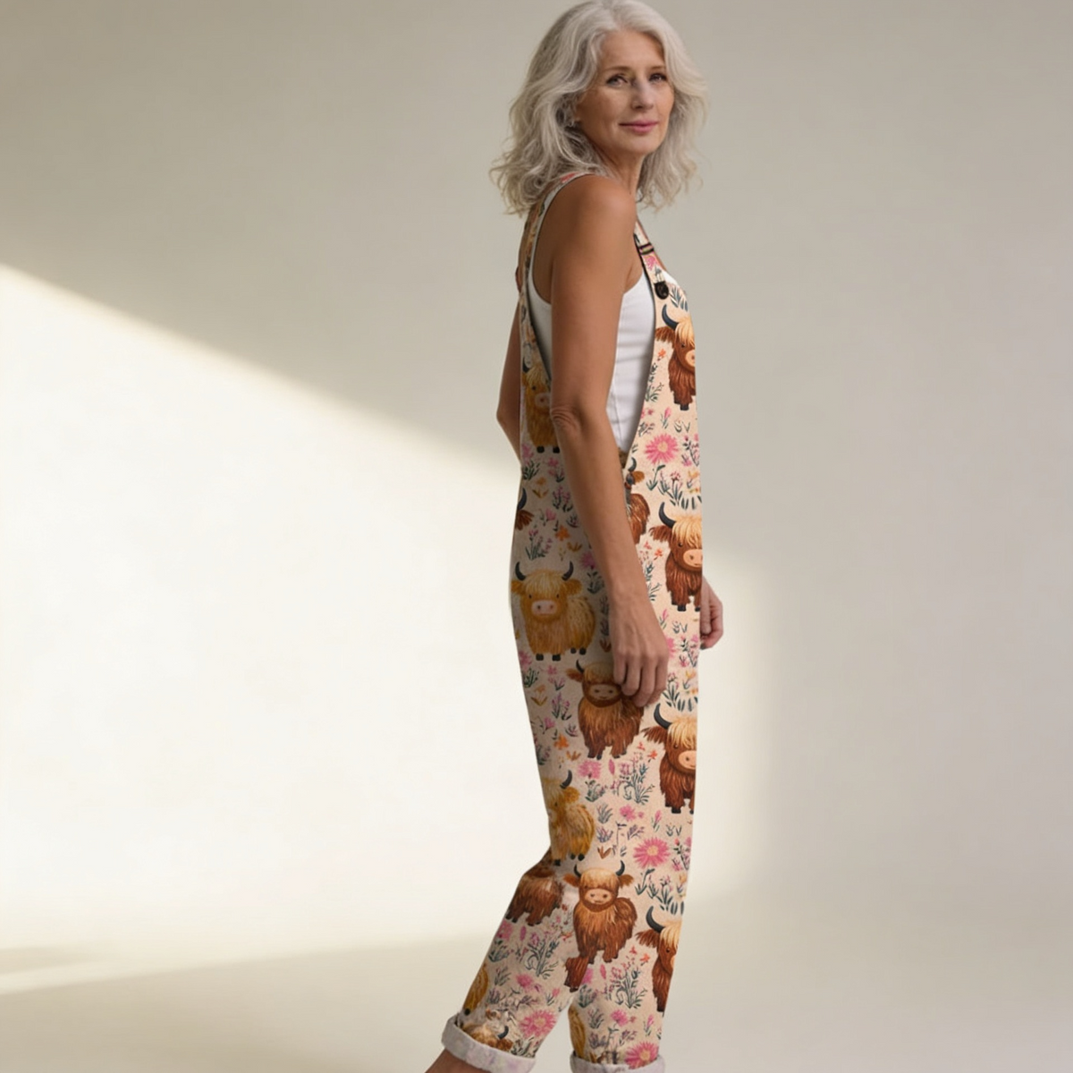 Bérénice | Soft Bohemian Country-Print Jumpsuit