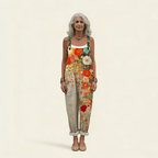 Margaux | Bright Artistic Floral Jumpsuit - Eleanor York