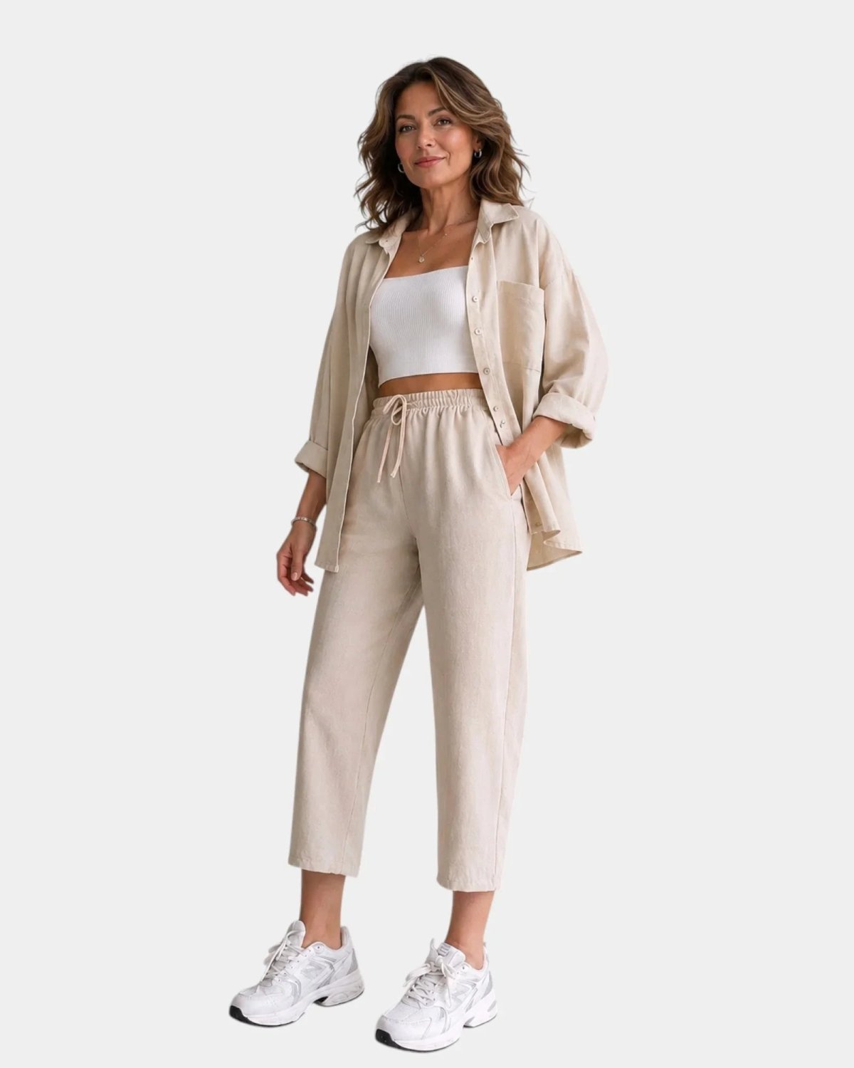 Petronille | Lightweight shirt and trousers set