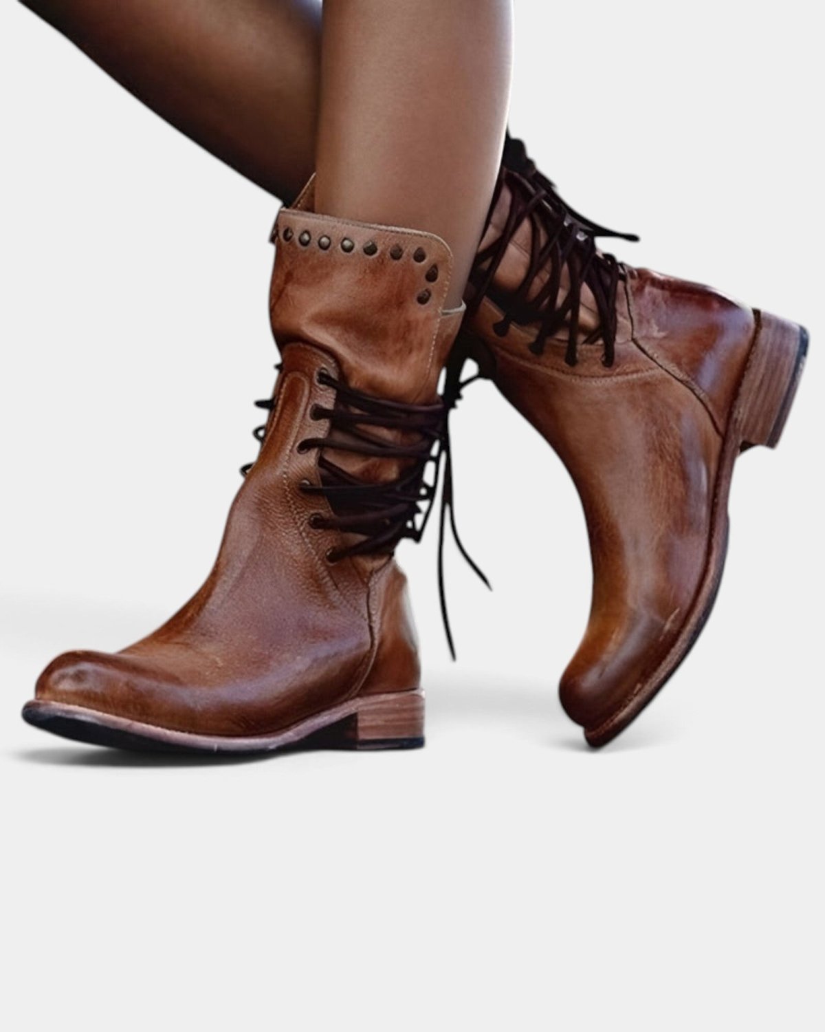Prélia | Lace-Up Mid-Calf Boots