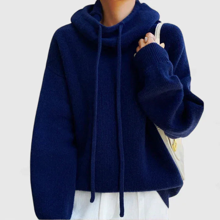 Marie | Cosy Jumper with High Neck and Hood