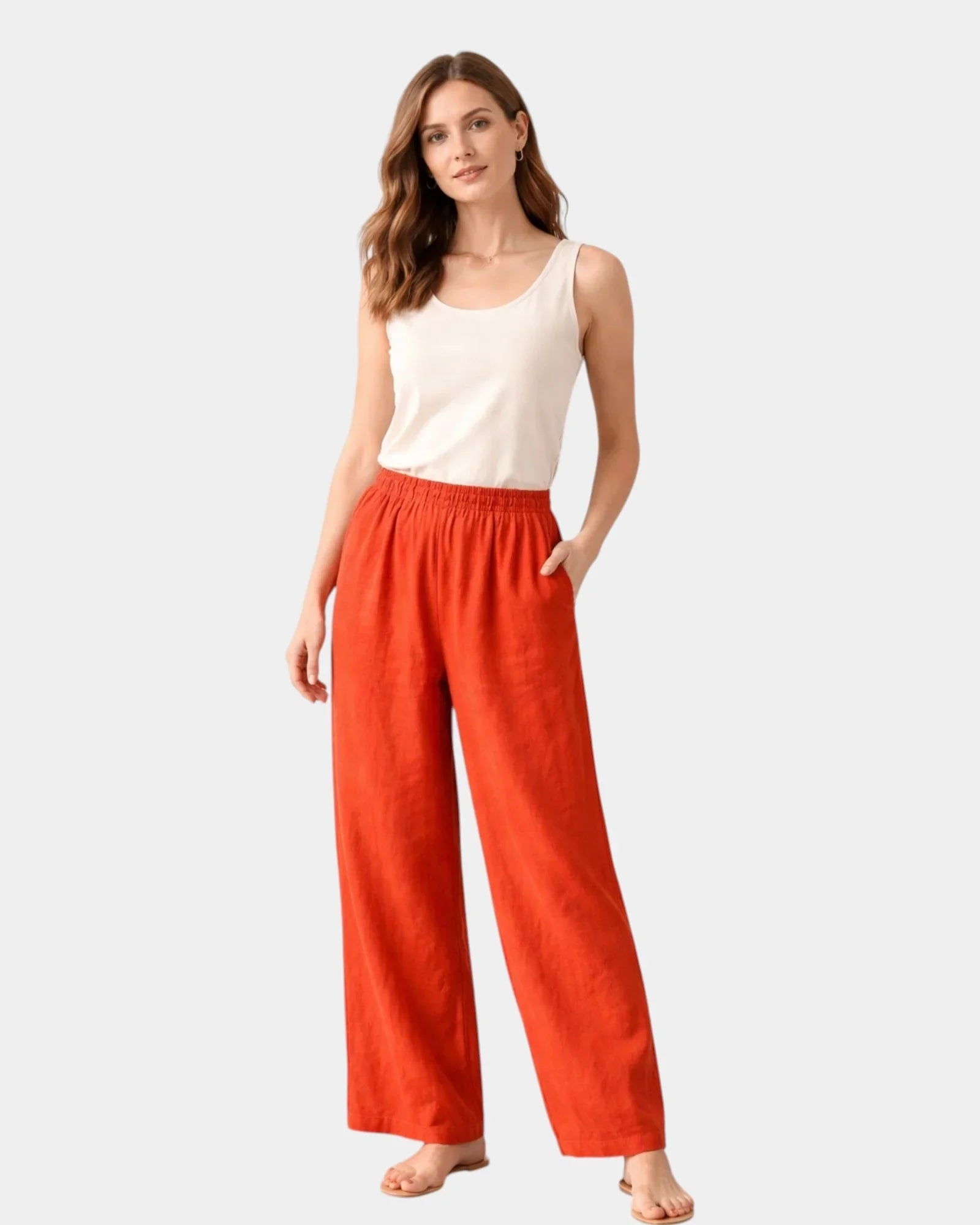 Alix | Cotton and linen trousers